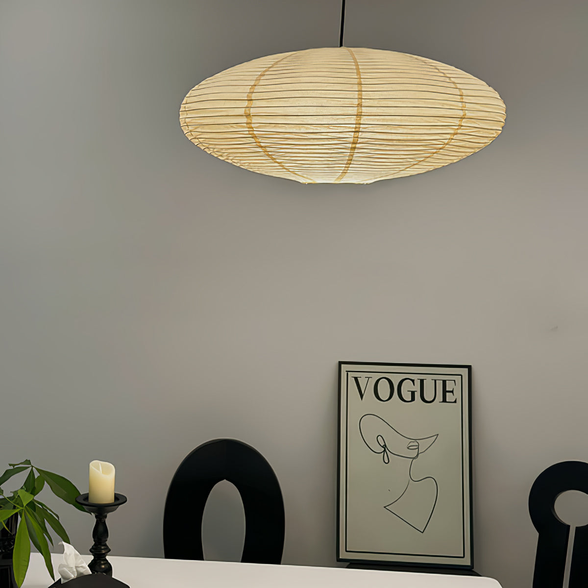 Lavenora Paper Pendant Light-Moonnatur