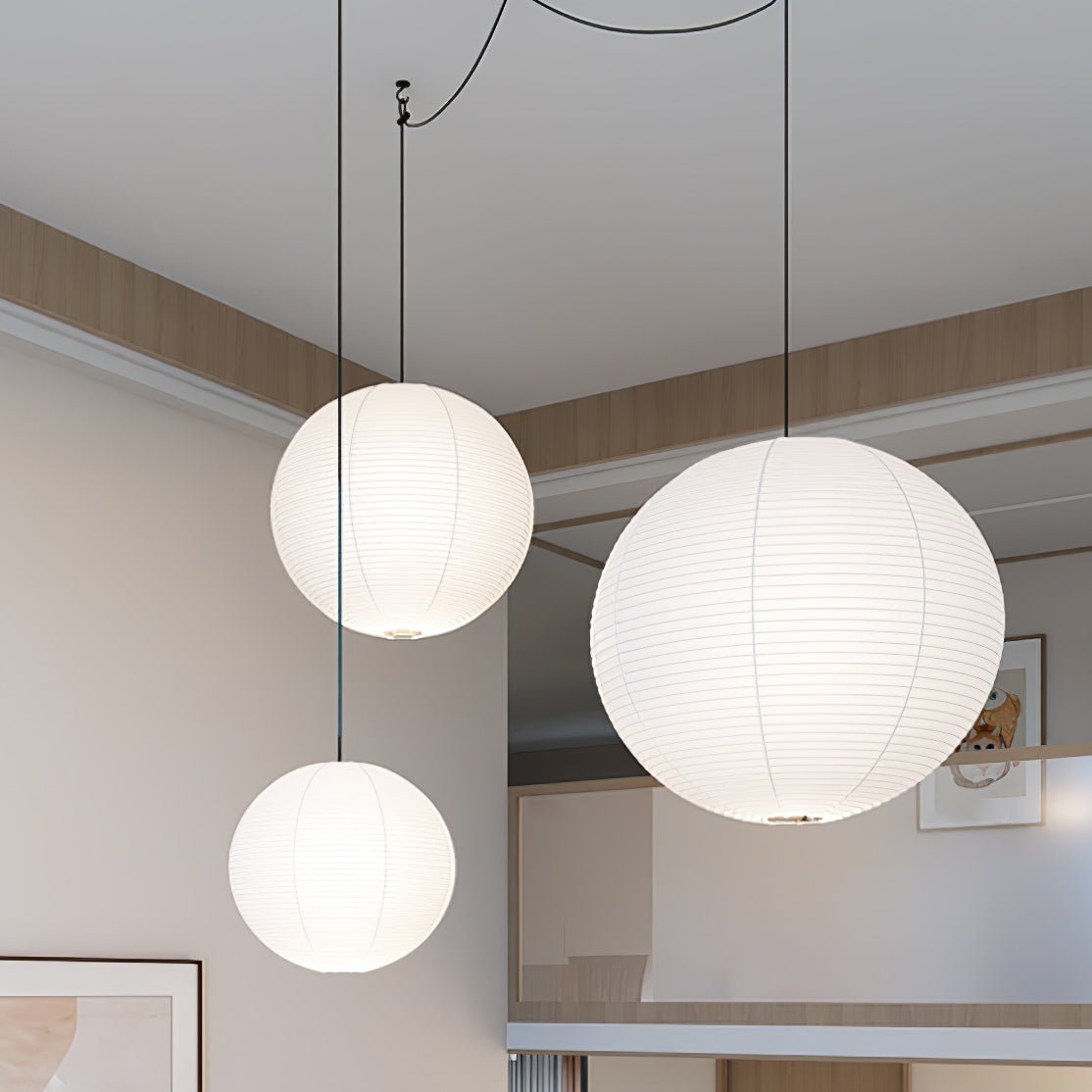 Tildenelle Paper Pendant Light-Moonnatur