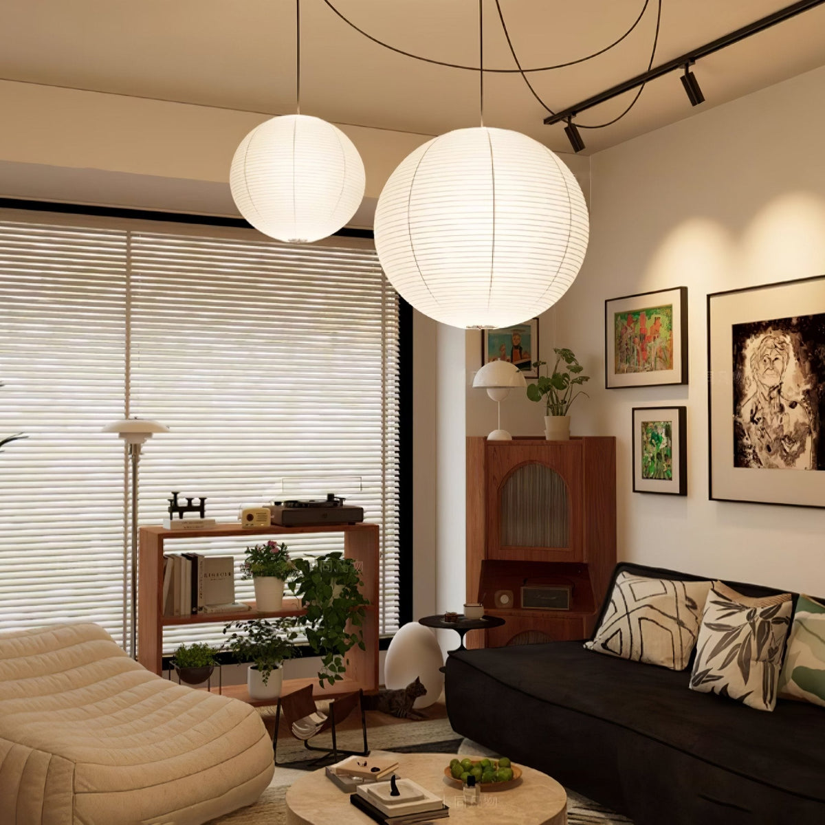 Tildenelle Paper Pendant Light-Moonnatur