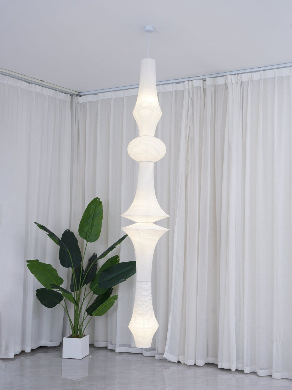 Laelena Paper Pendant Light-Moonnatur