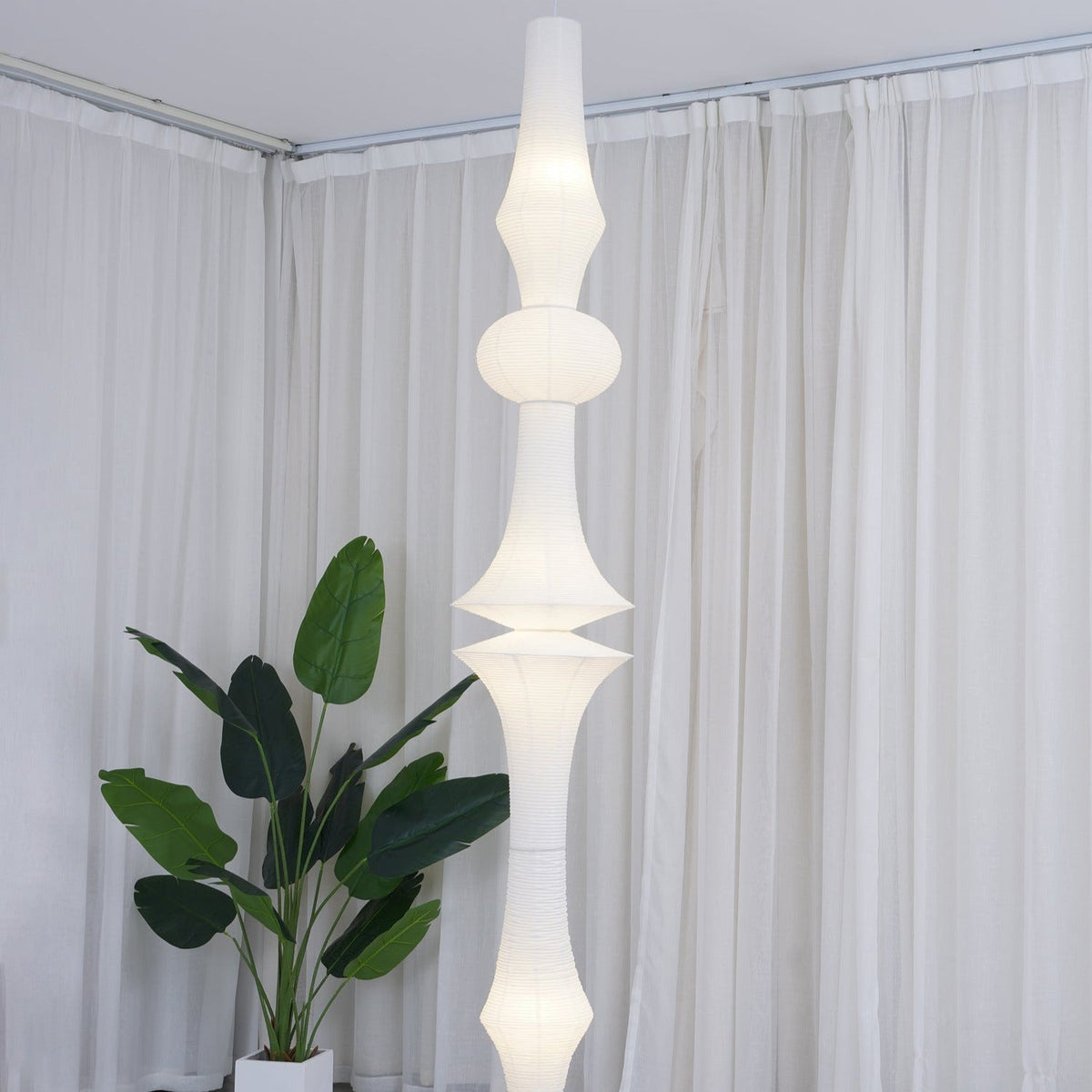 Denelmoss Mulberry Paper Pendant Light-Moonnatur