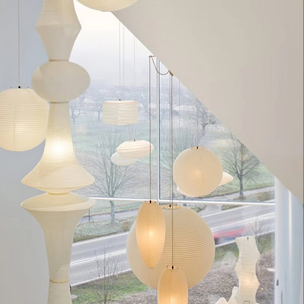 Denelmoss Mulberry Paper Pendant Light-Moonnatur