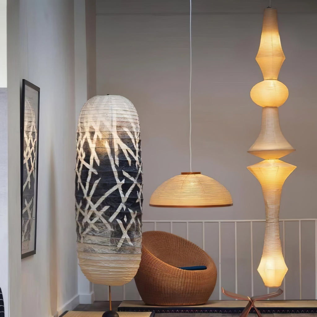 Denelmoss Mulberry Paper Pendant Light-Moonnatur