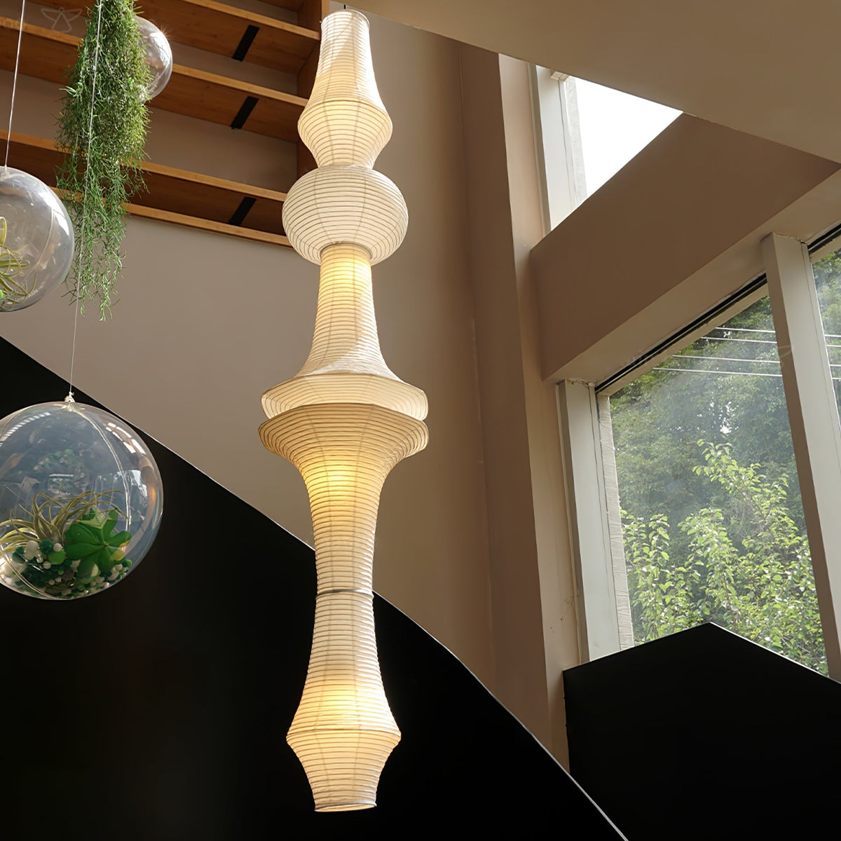 Laelena Paper Pendant Light-Moonnatur