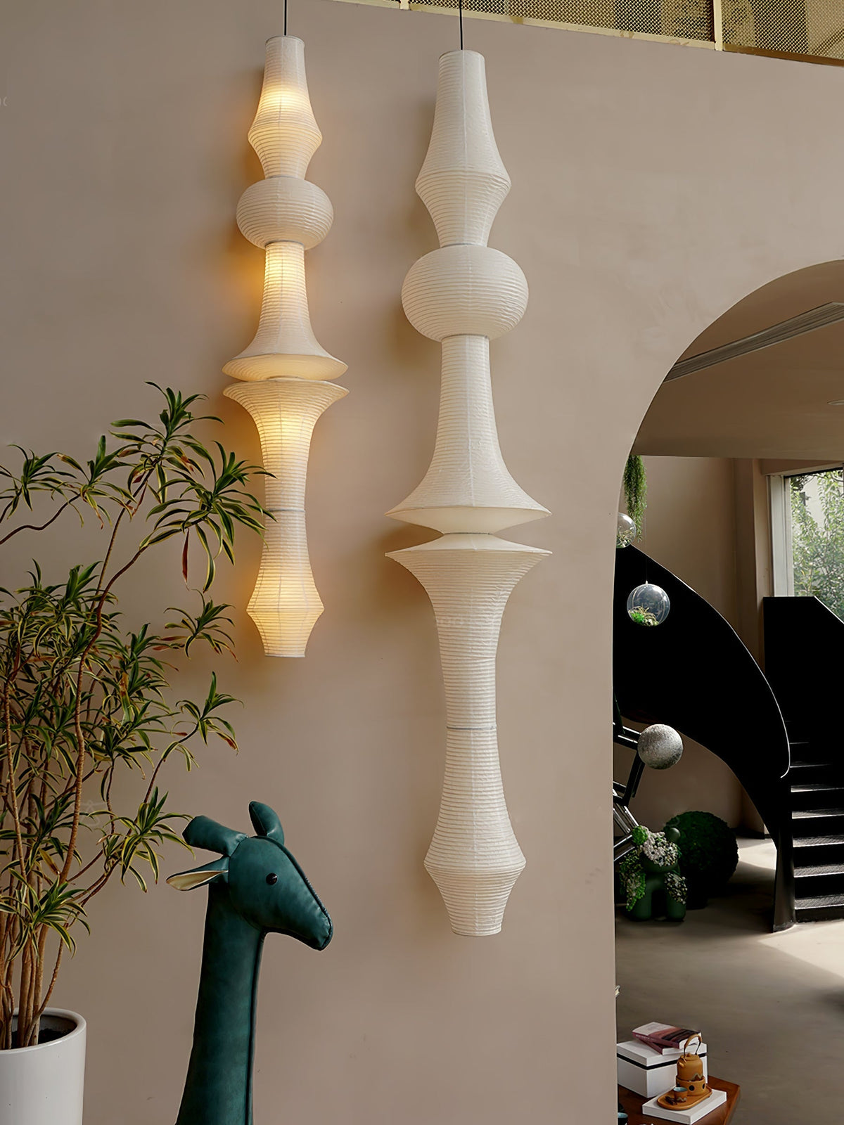 Laelena Paper Pendant Light-Moonnatur