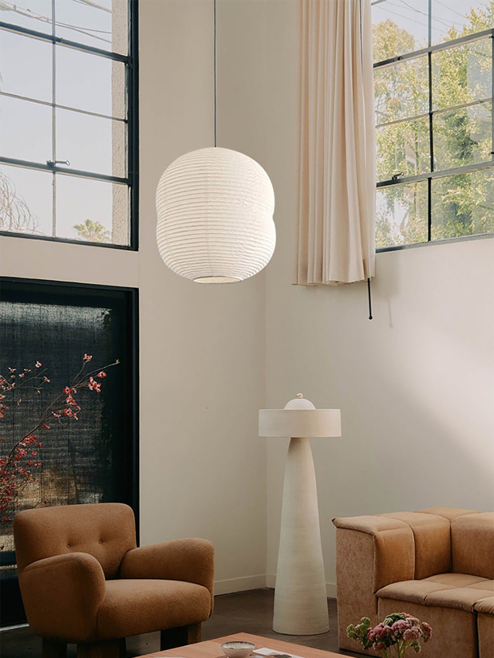 Ardenina Rice Paper Pendant Light-Moonnatur