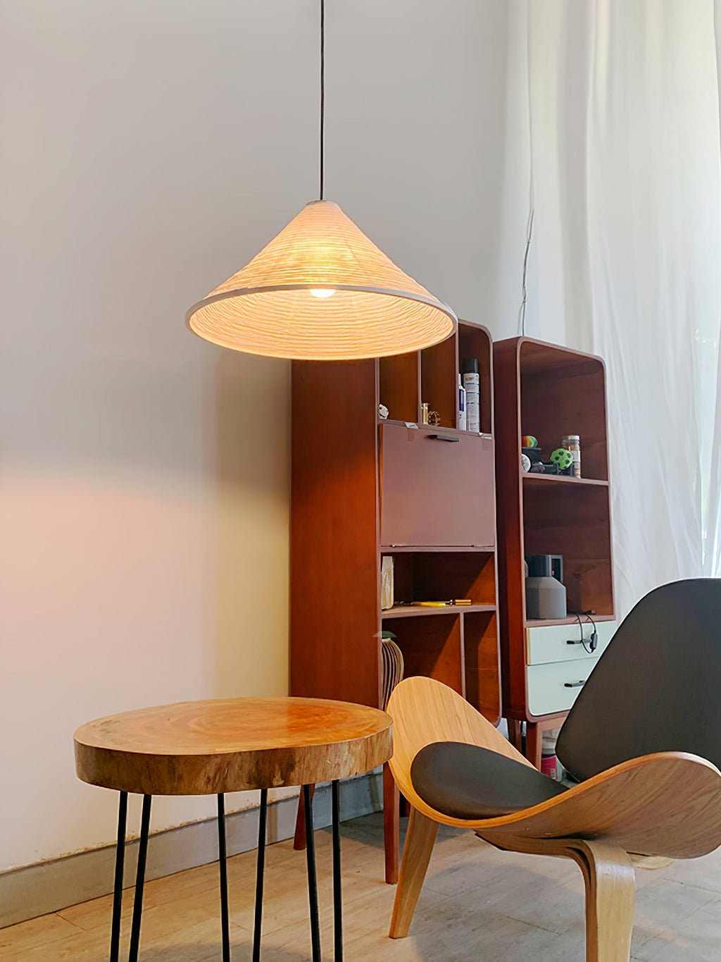 Idrisara Paper Pendant Light-Moonnatur