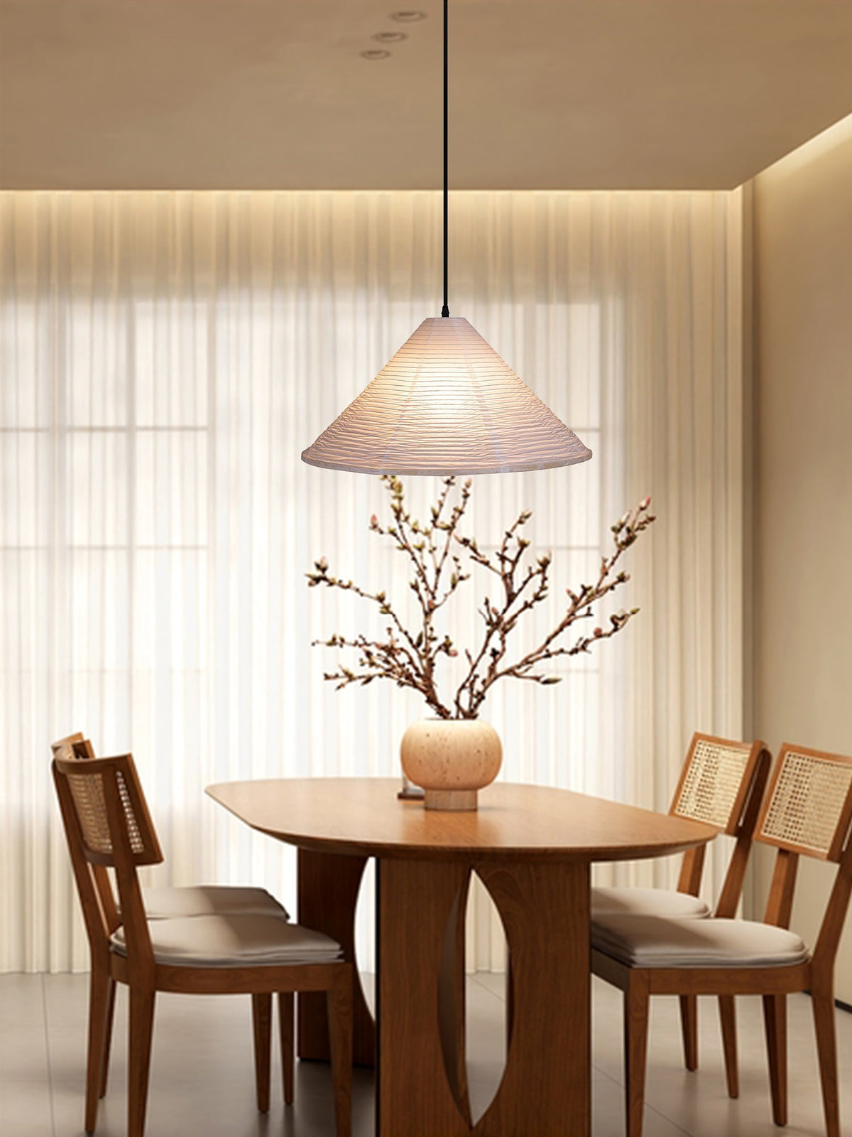 Idrisara Paper Pendant Light-Moonnatur