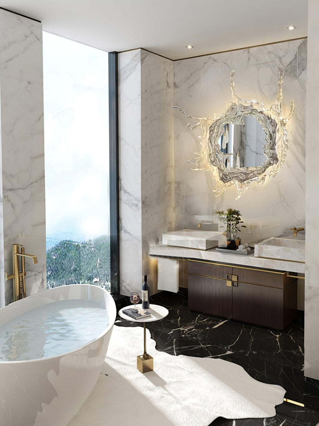 Finrena Mirror Wall Light-Moonnatur
