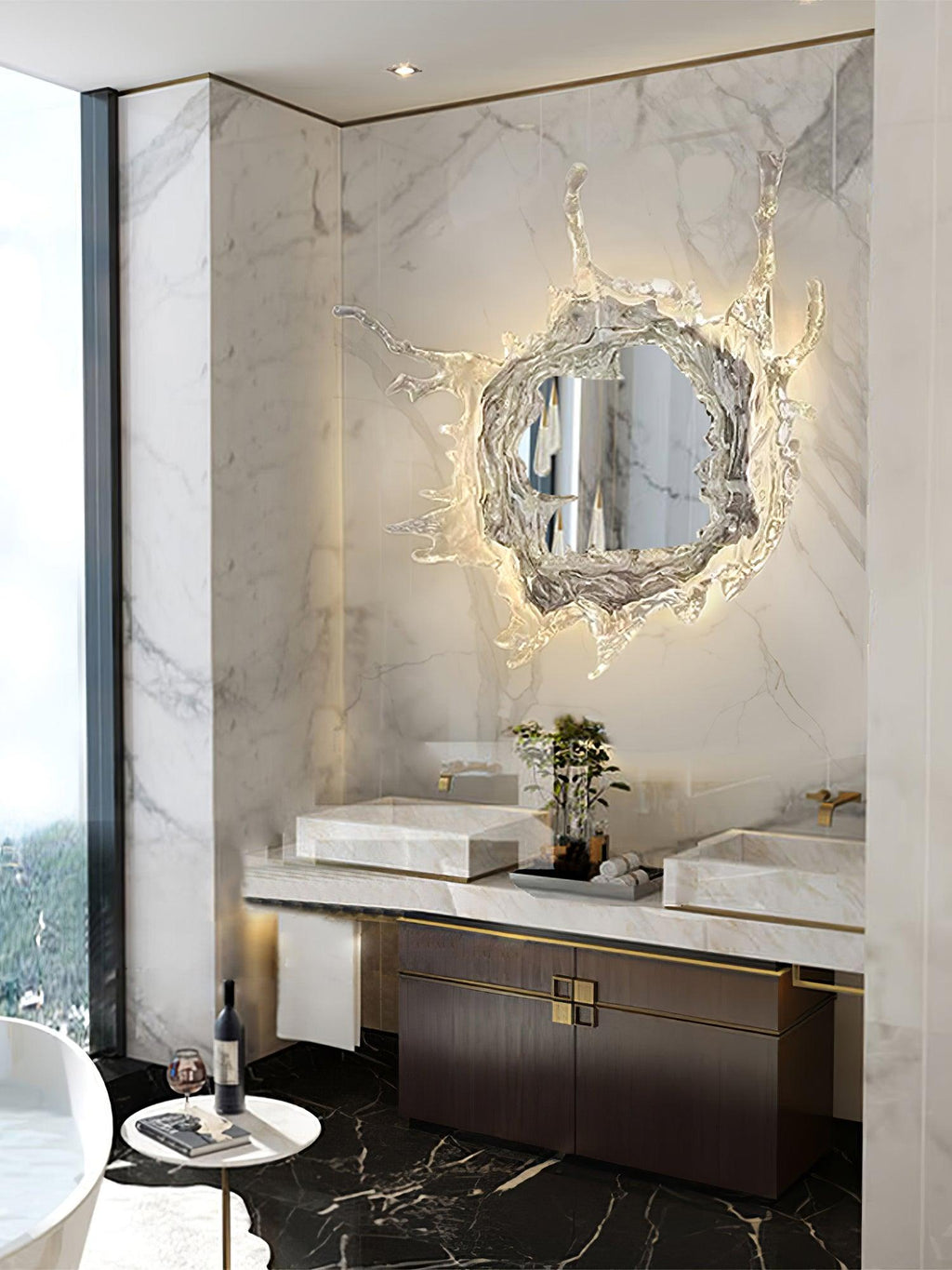 Finrena Mirror Wall Light-Moonnatur