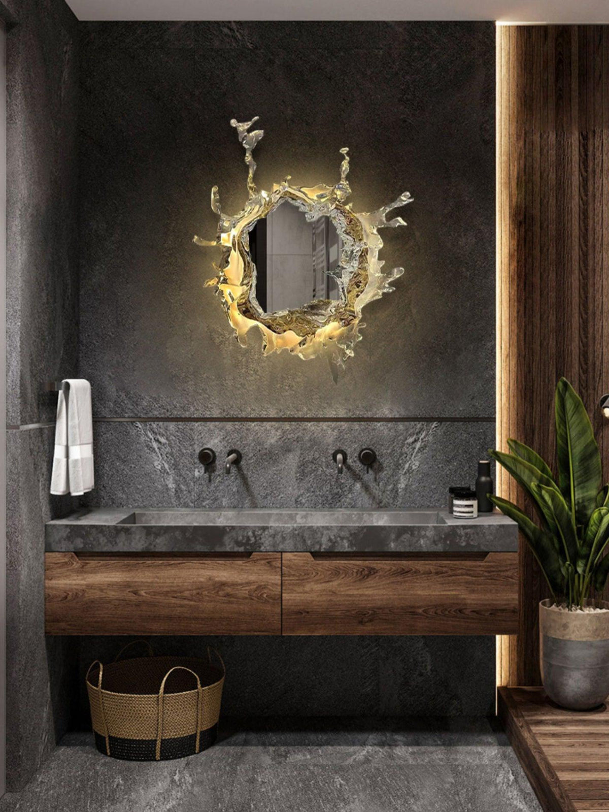 Finrena Mirror Wall Light-Moonnatur