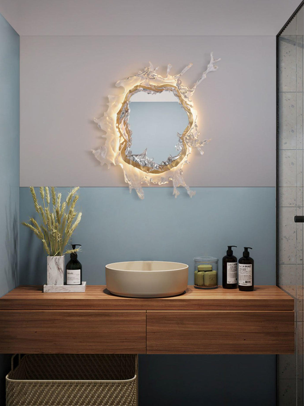Finrena Mirror Wall Light-Moonnatur