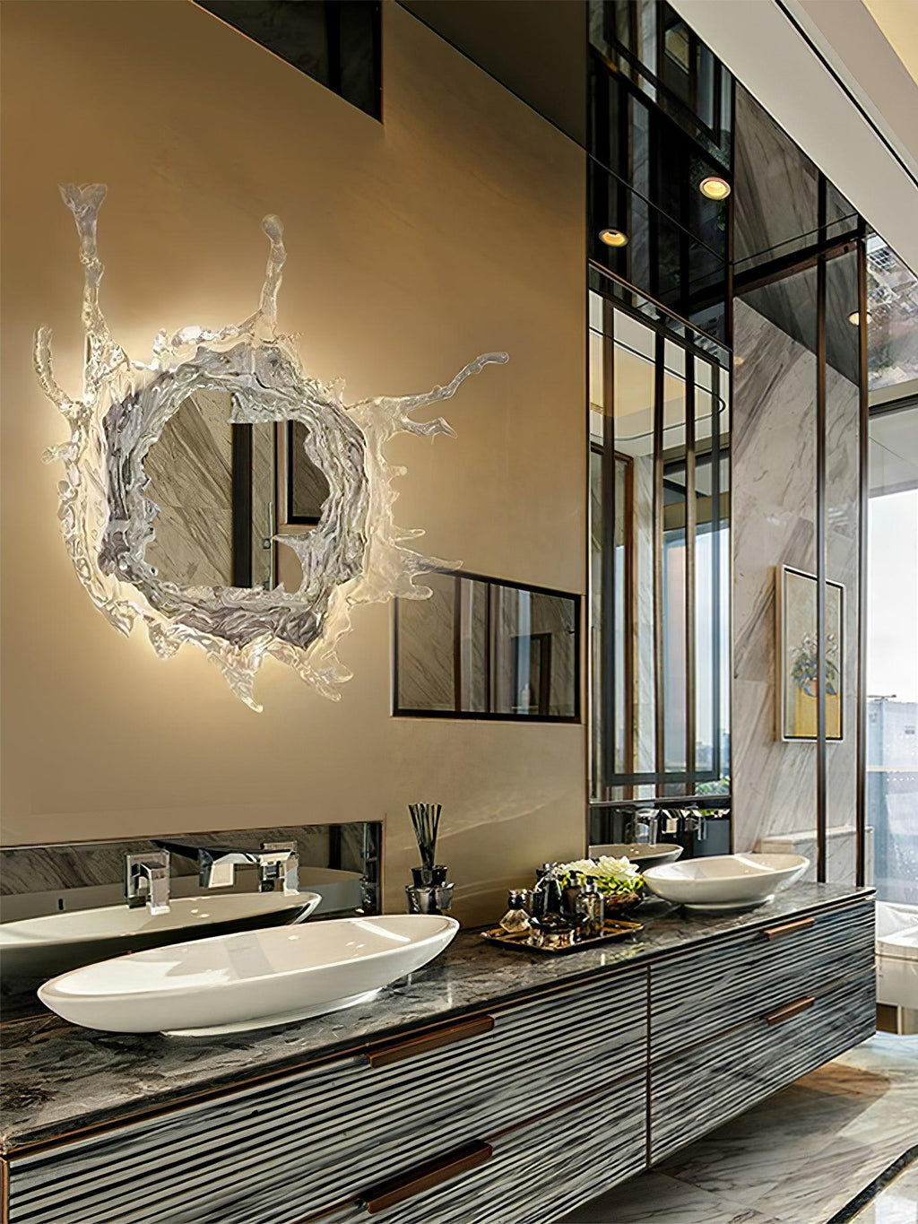 Finrena Mirror Wall Light-Moonnatur