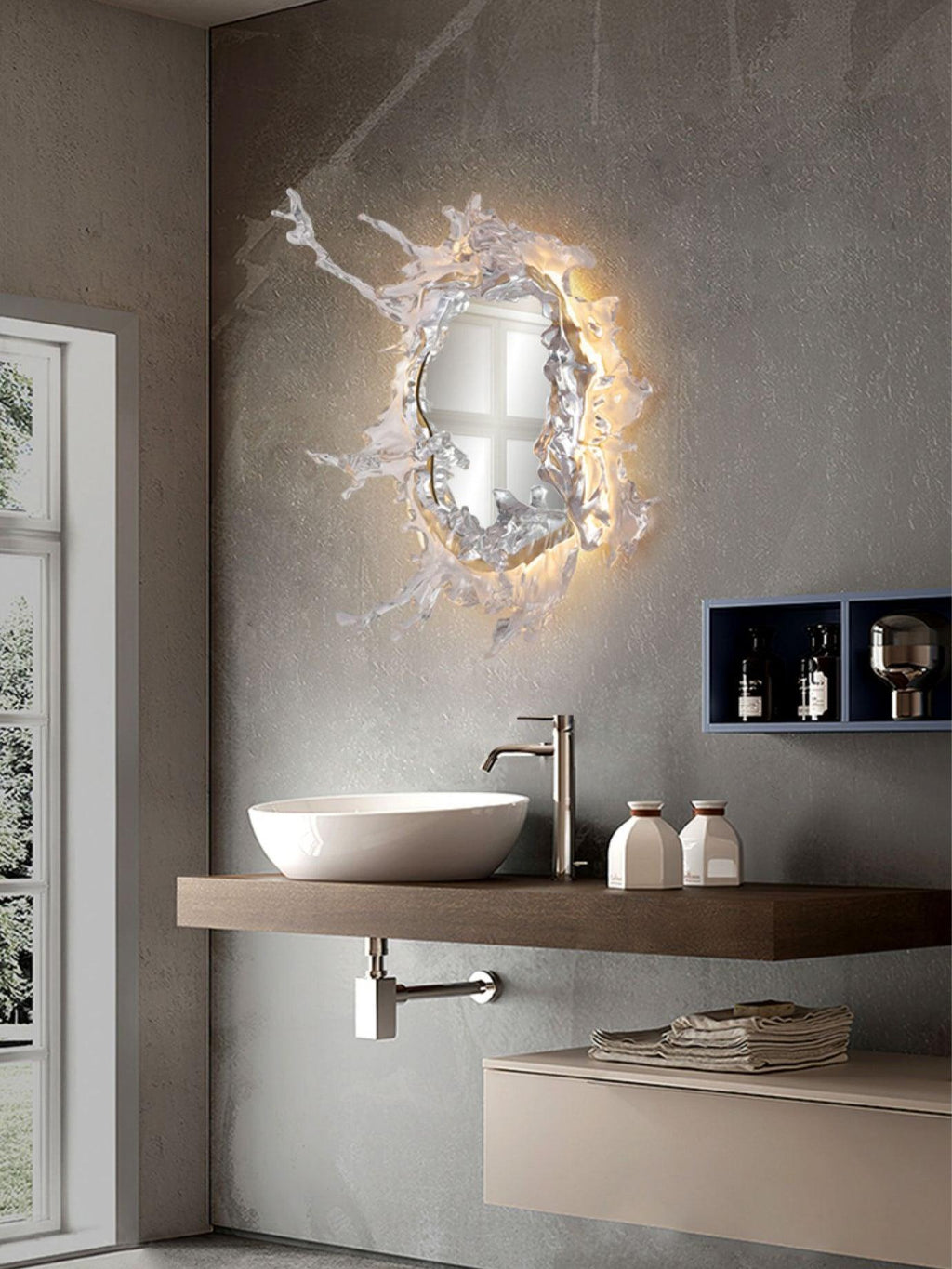 Finrena Mirror Wall Light-Moonnatur