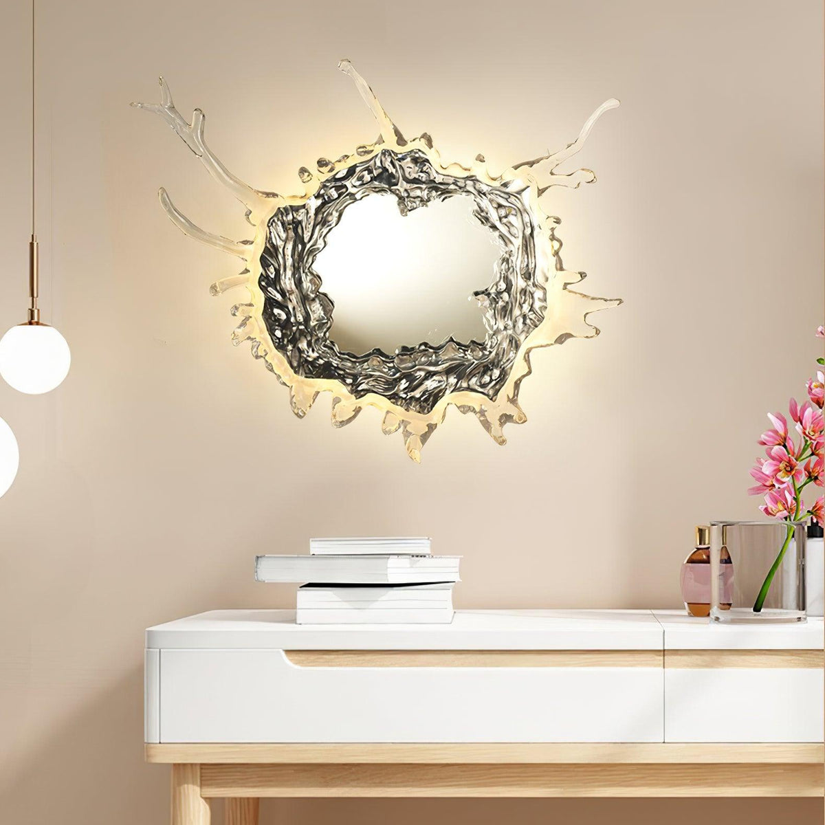 Finrena Mirror Wall Light-Moonnatur