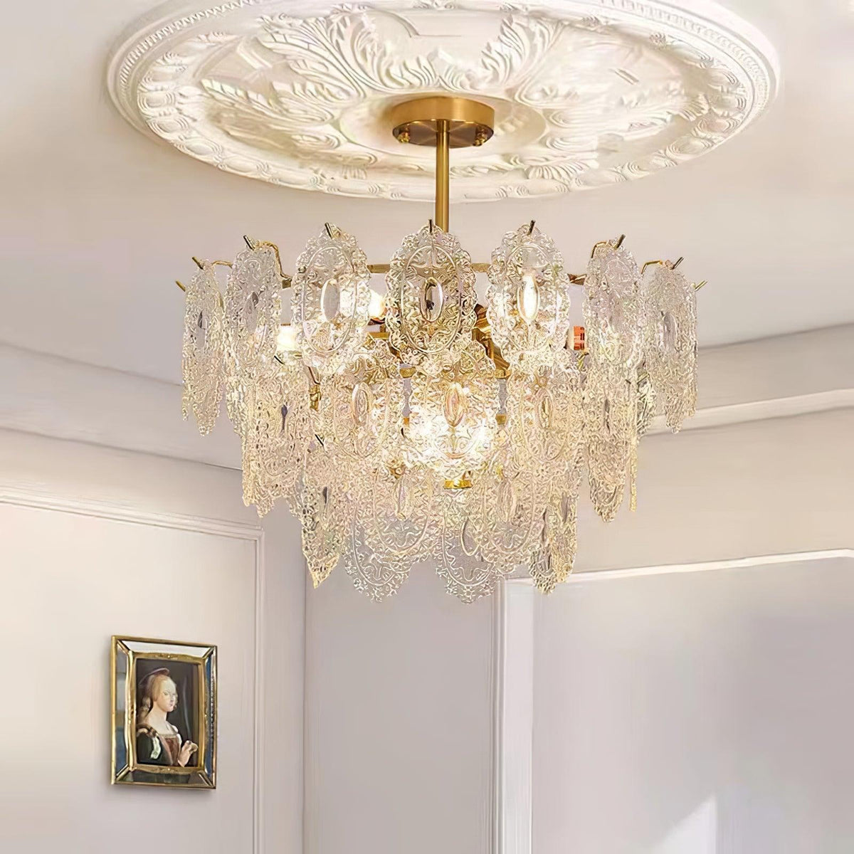Briarden Glass Chandelier-Moonnatur