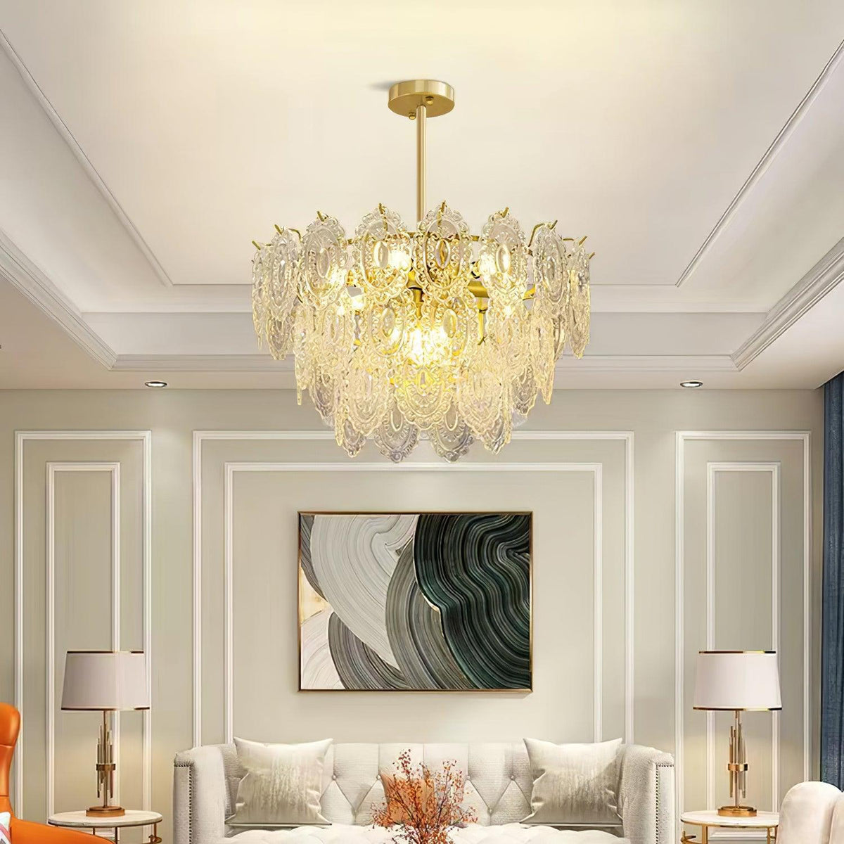Briarden Glass Chandelier-Moonnatur