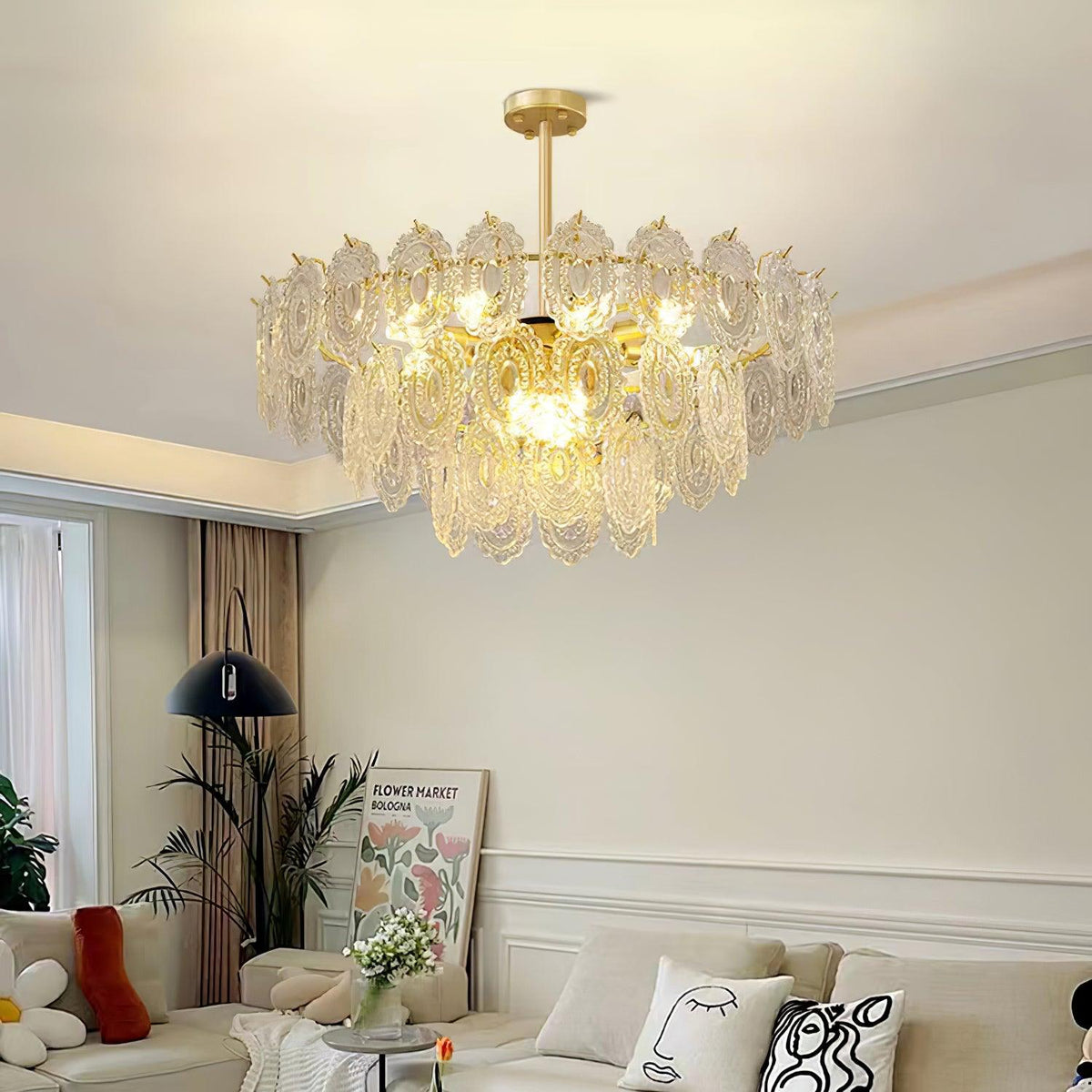 Briarden Glass Chandelier-Moonnatur