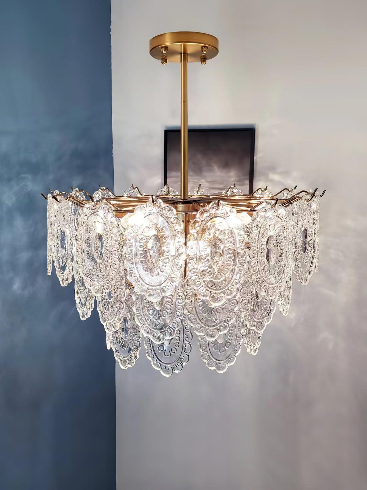 Briarden Glass Chandelier-Moonnatur