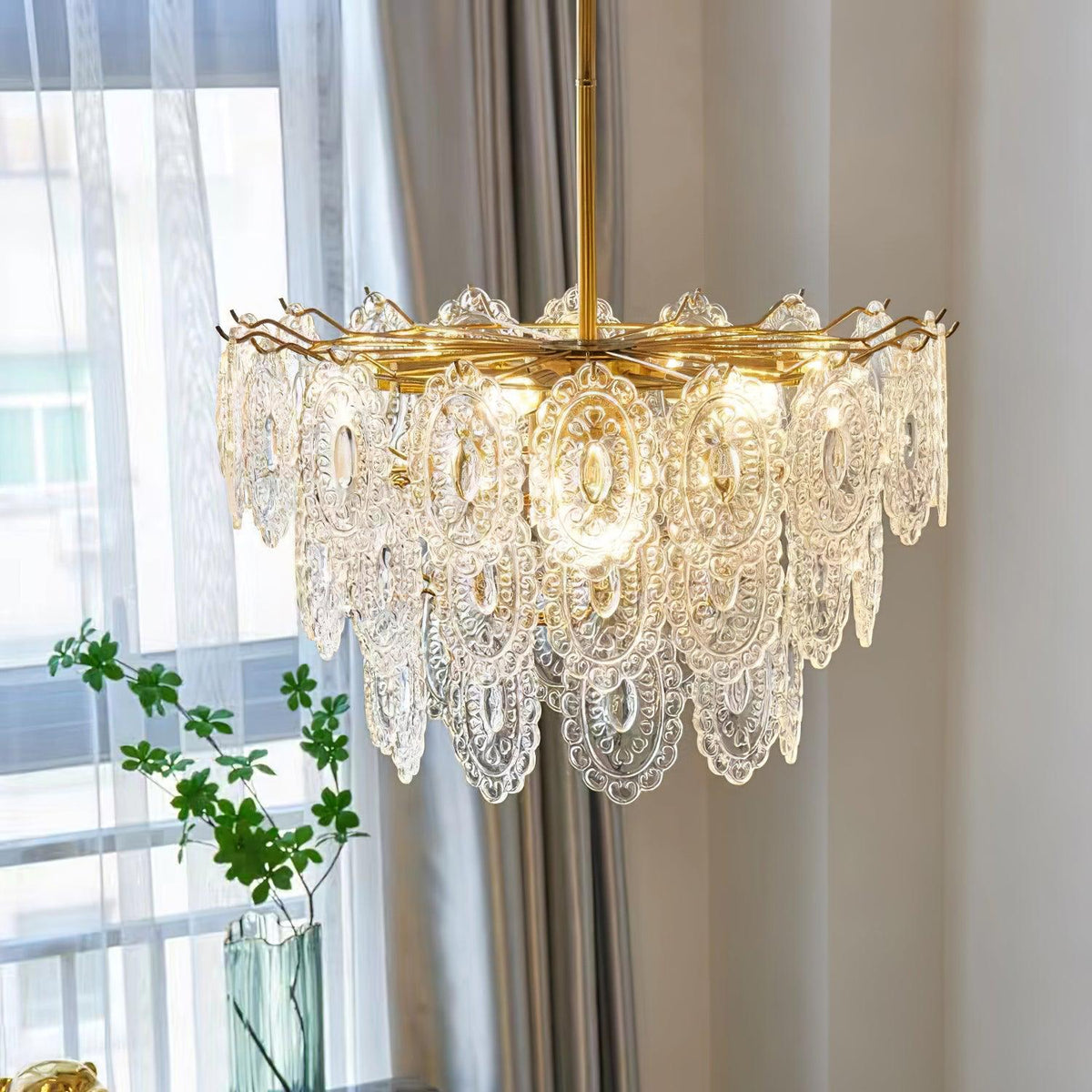 Briarden Glass Chandelier-Moonnatur