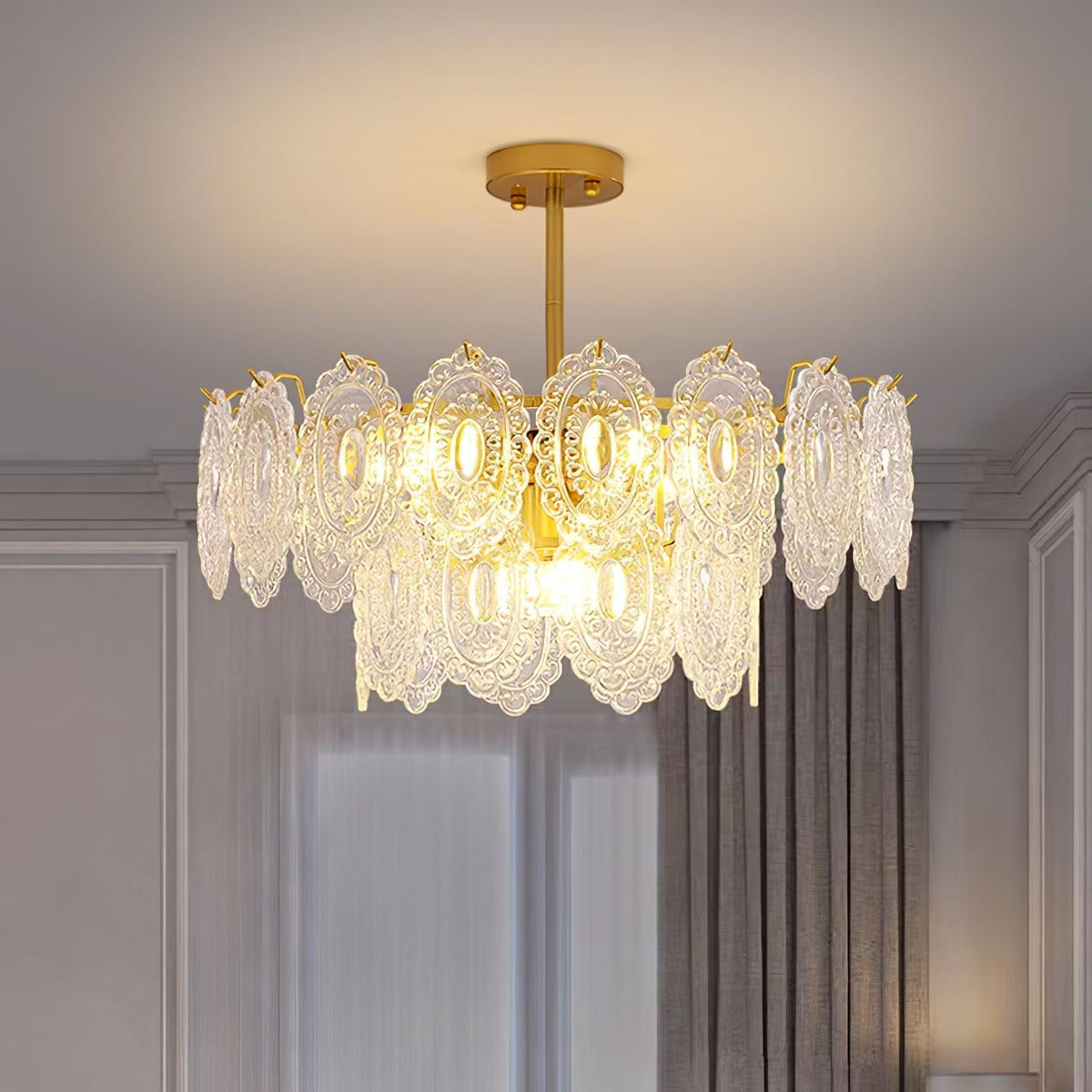Briarden Glass Chandelier-Moonnatur