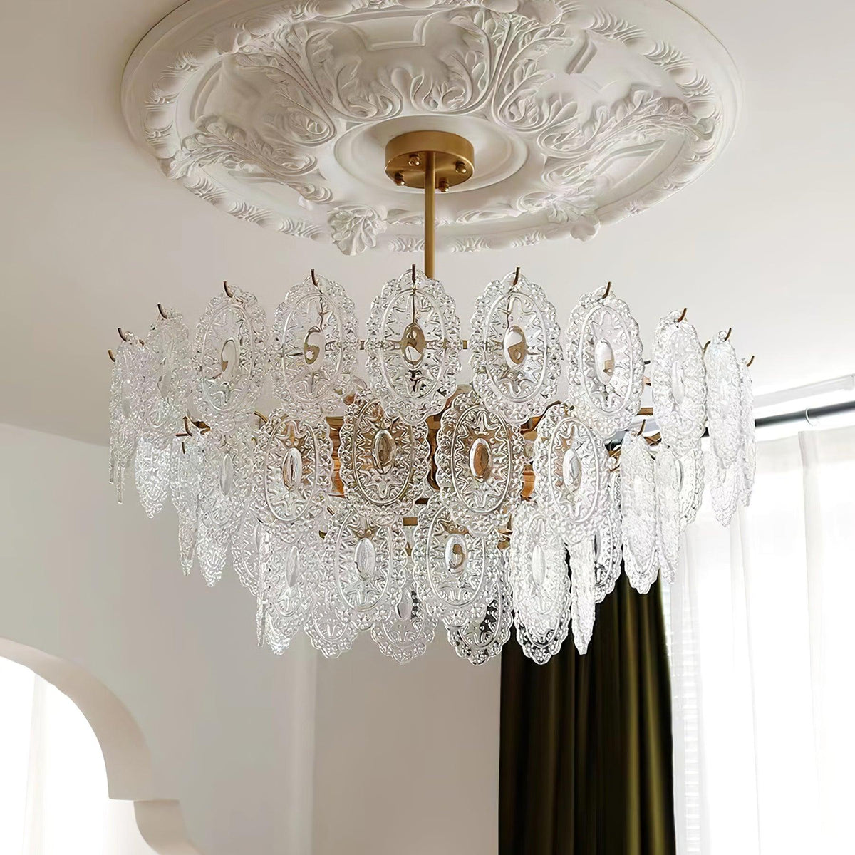 Briarden Glass Chandelier-Moonnatur