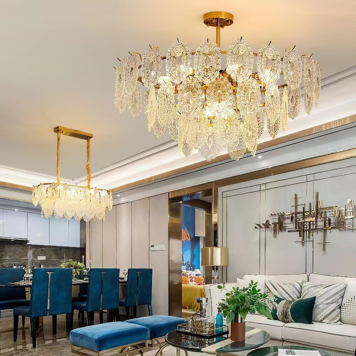 Briarden Glass Chandelier-Moonnatur