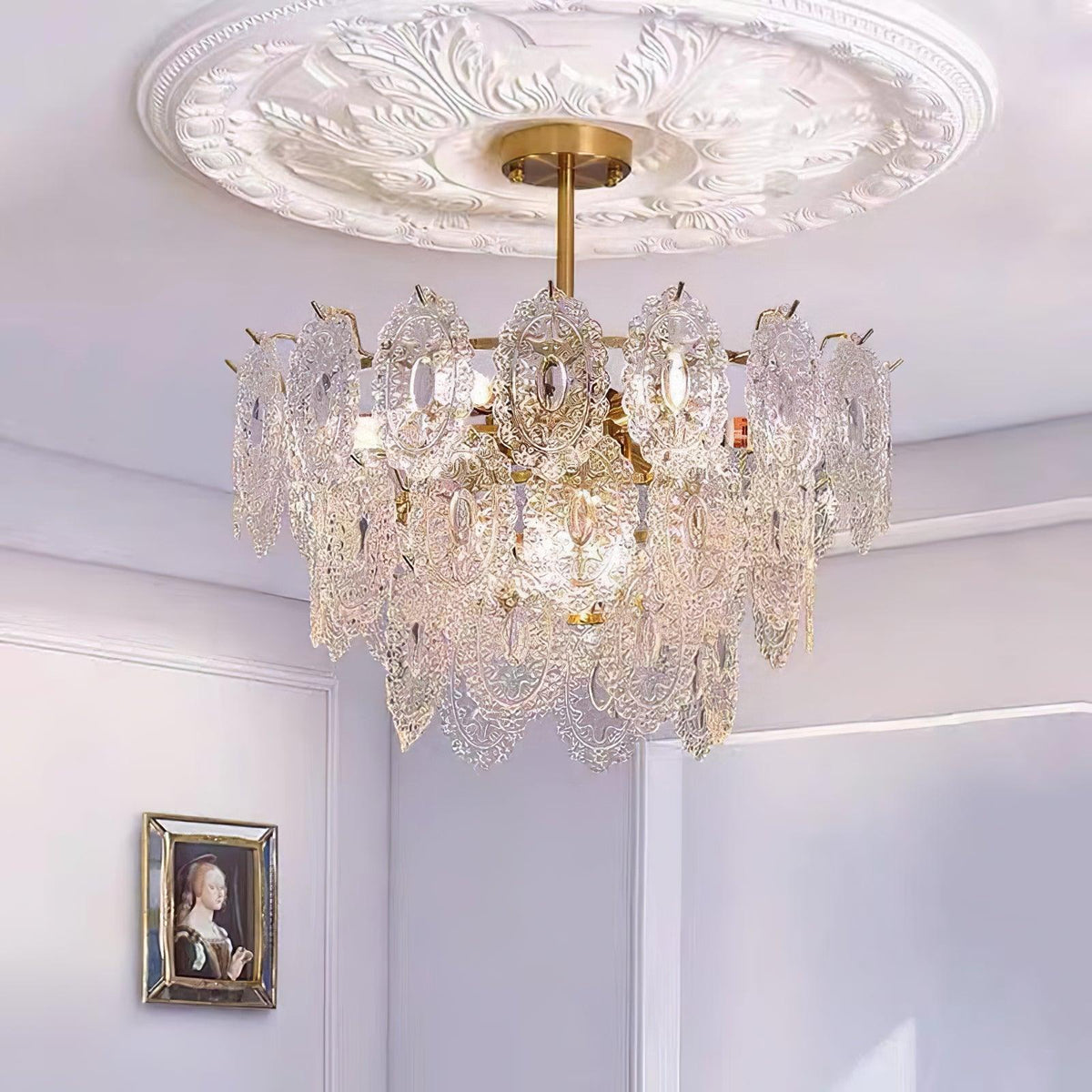 Briarden Glass Chandelier-Moonnatur