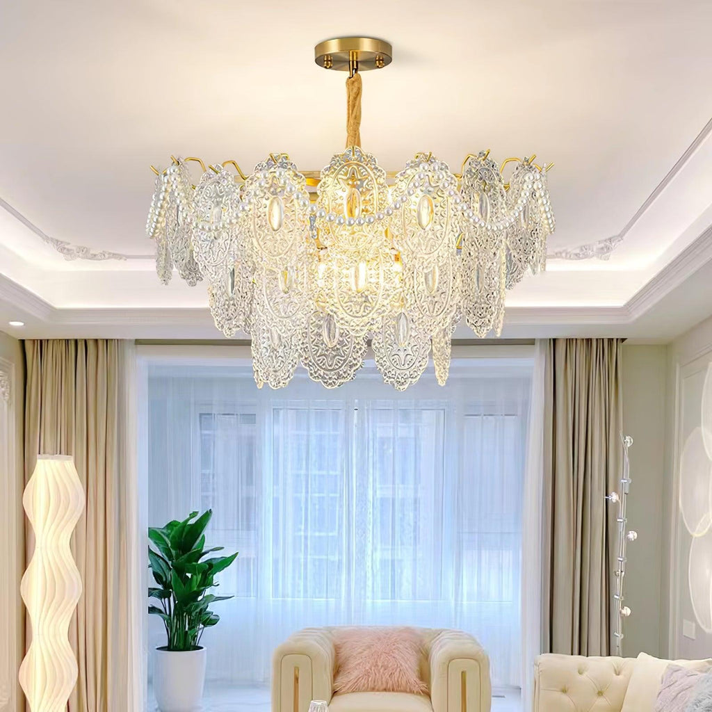 Idenia Glass Chandelier-Moonnatur