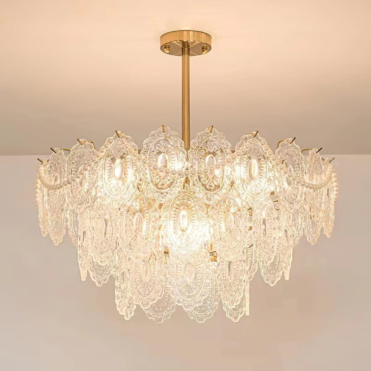 Idenia Glass Chandelier-Moonnatur
