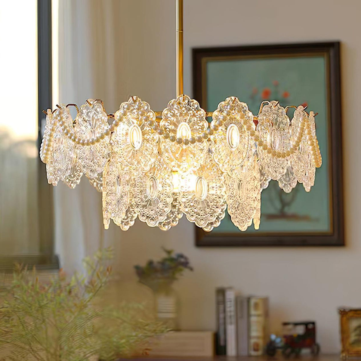 Idenia Glass Chandelier-Moonnatur