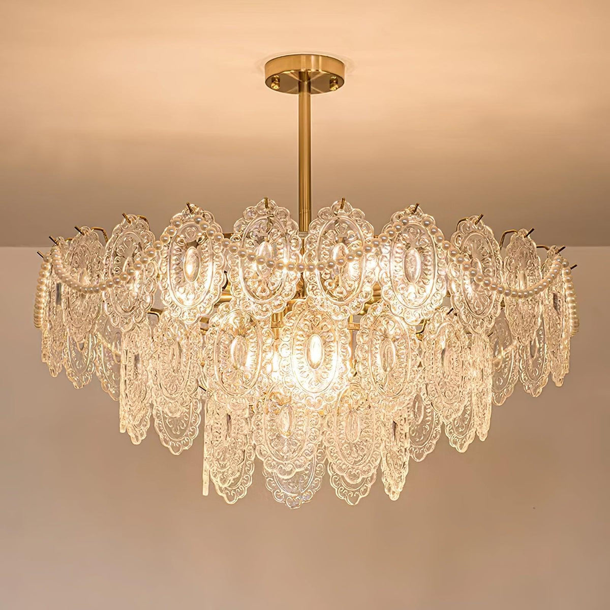 Idenia Glass Chandelier-Moonnatur