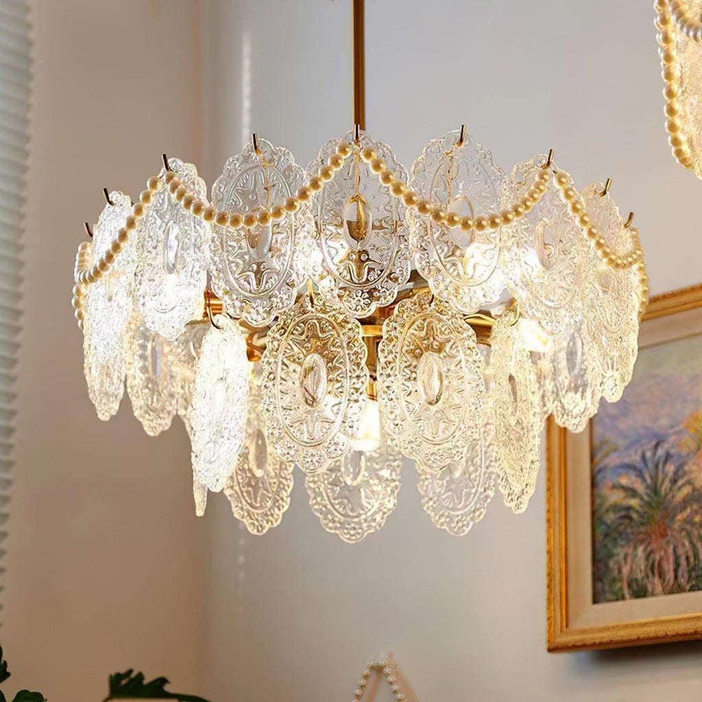 Idenia Glass Chandelier-Moonnatur