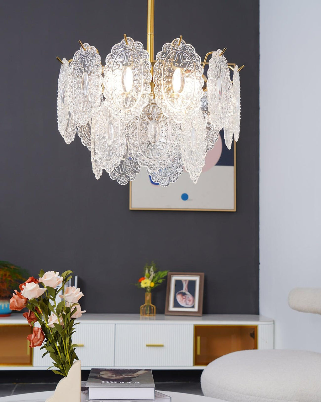 Briarden Glass Chandelier-Moonnatur
