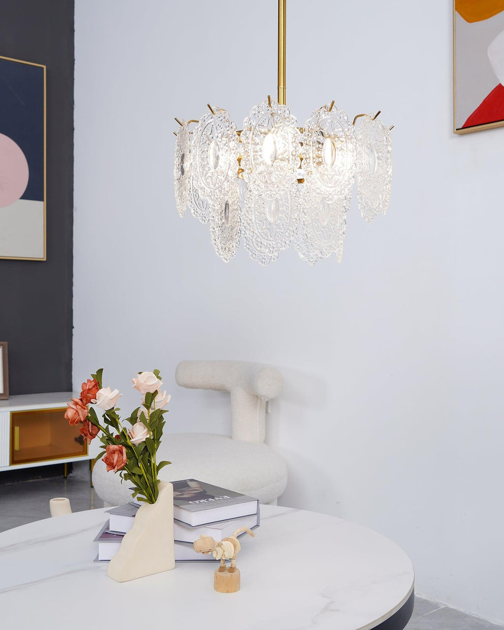 Briarden Glass Chandelier-Moonnatur