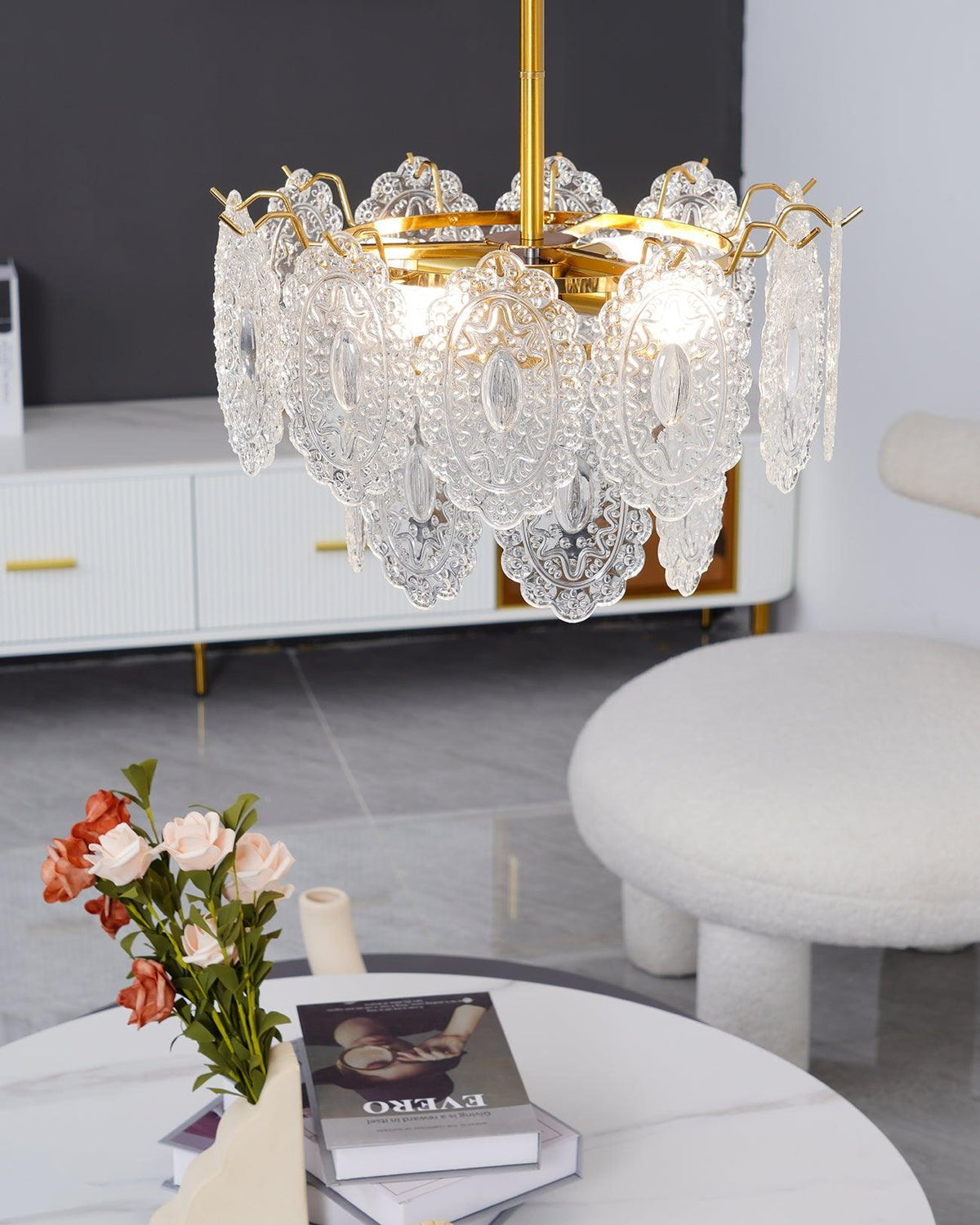 Briarden Glass Chandelier-Moonnatur