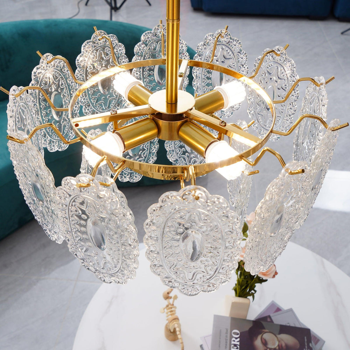 Briarden Glass Chandelier-Moonnatur
