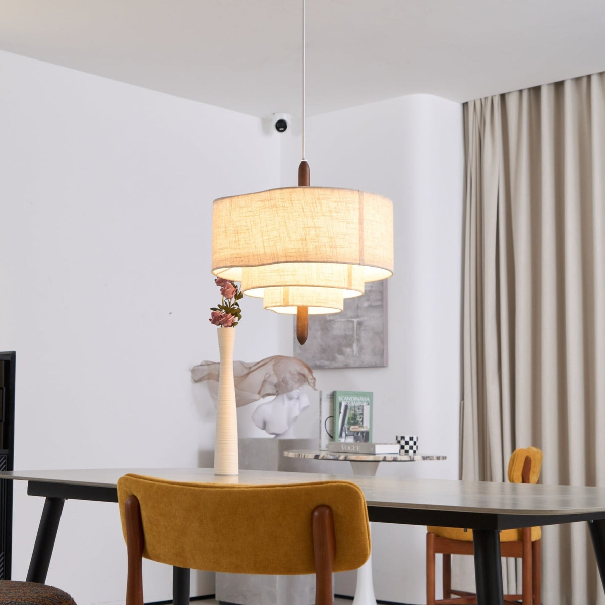 Eldenenna Fabric Pendant Light-Moonnatur