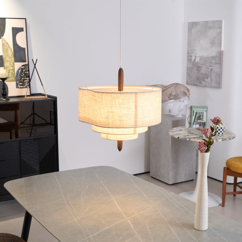 Eldenenna Fabric Pendant Light-Moonnatur