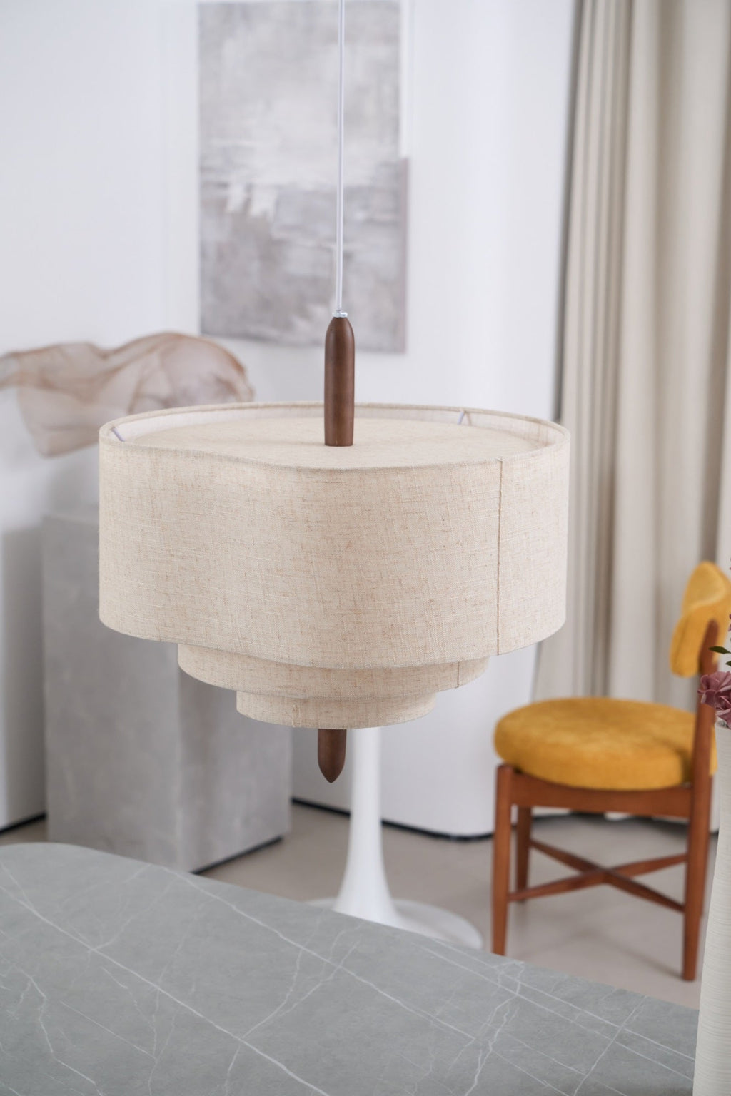 Eldenenna Fabric Pendant Light-Moonnatur