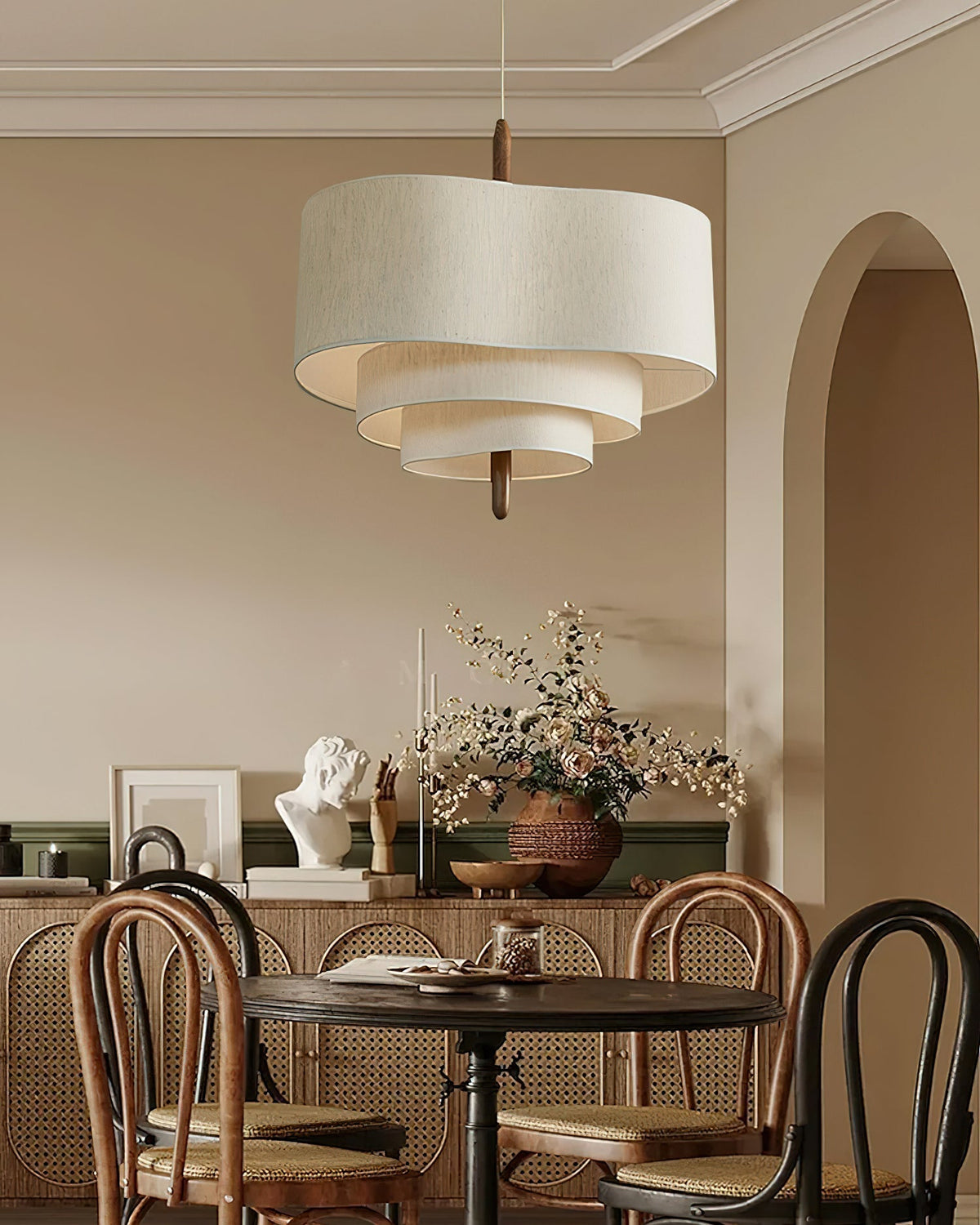 Eldenenna Fabric Pendant Light-Moonnatur