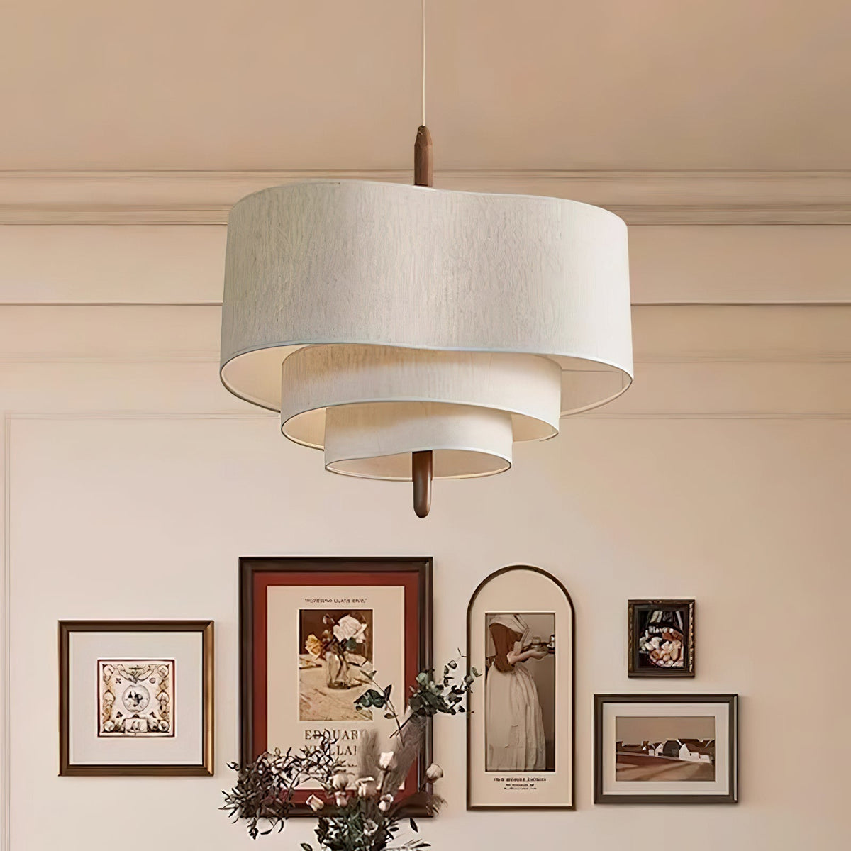 Eldenenna Fabric Pendant Light-Moonnatur