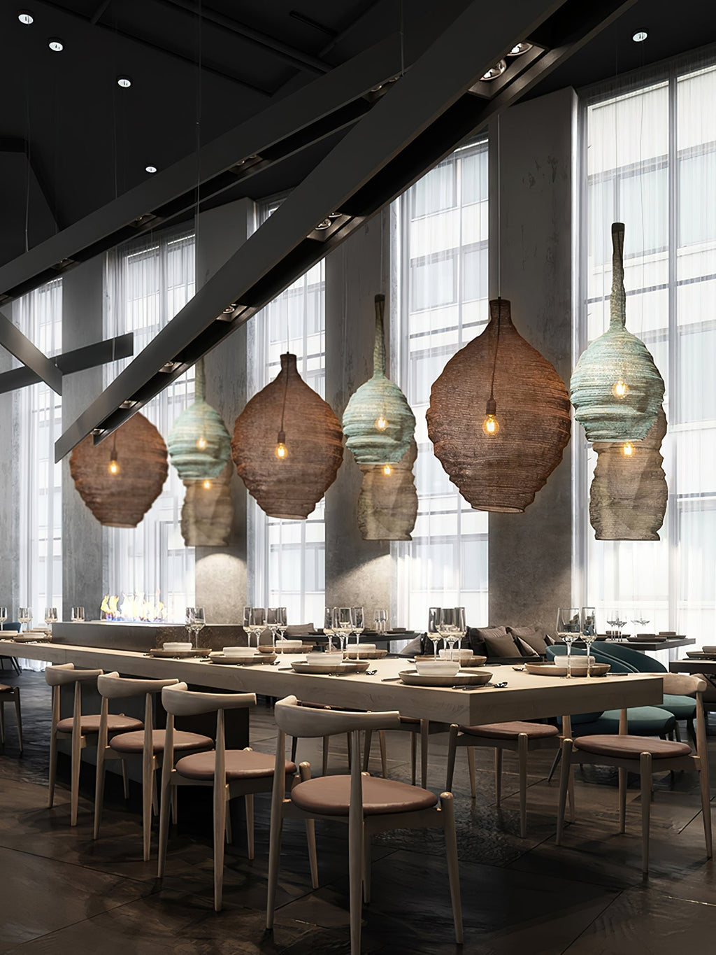 Lavenlyn Steel Pendant Light-Moonnatur