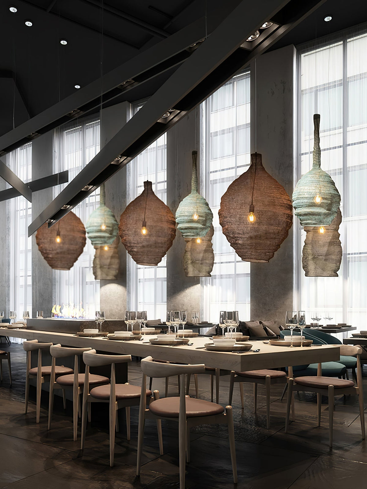 Lavenlyn Steel Pendant Light-Moonnatur