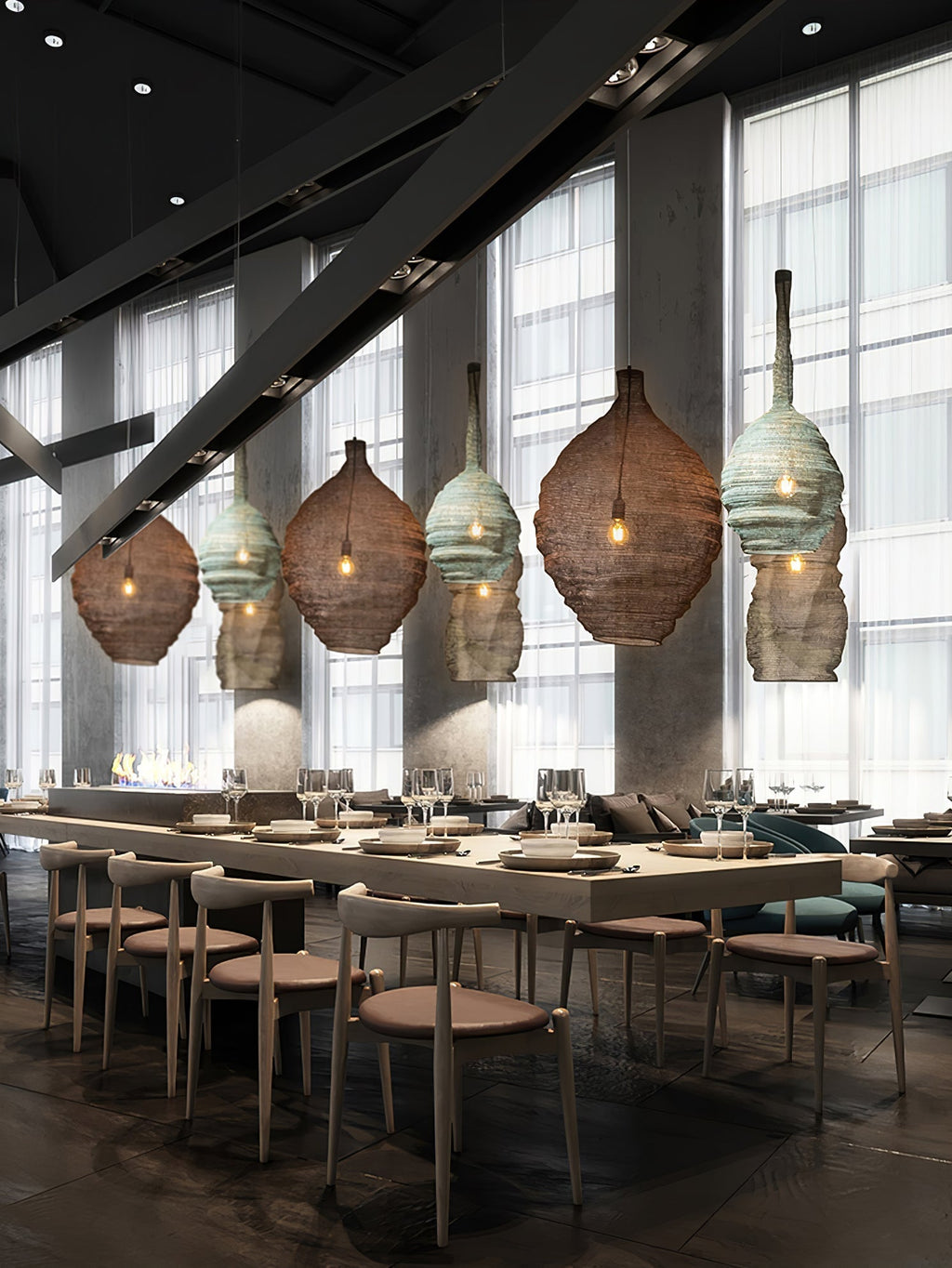 Lavenlyn Steel Pendant Light-Moonnatur