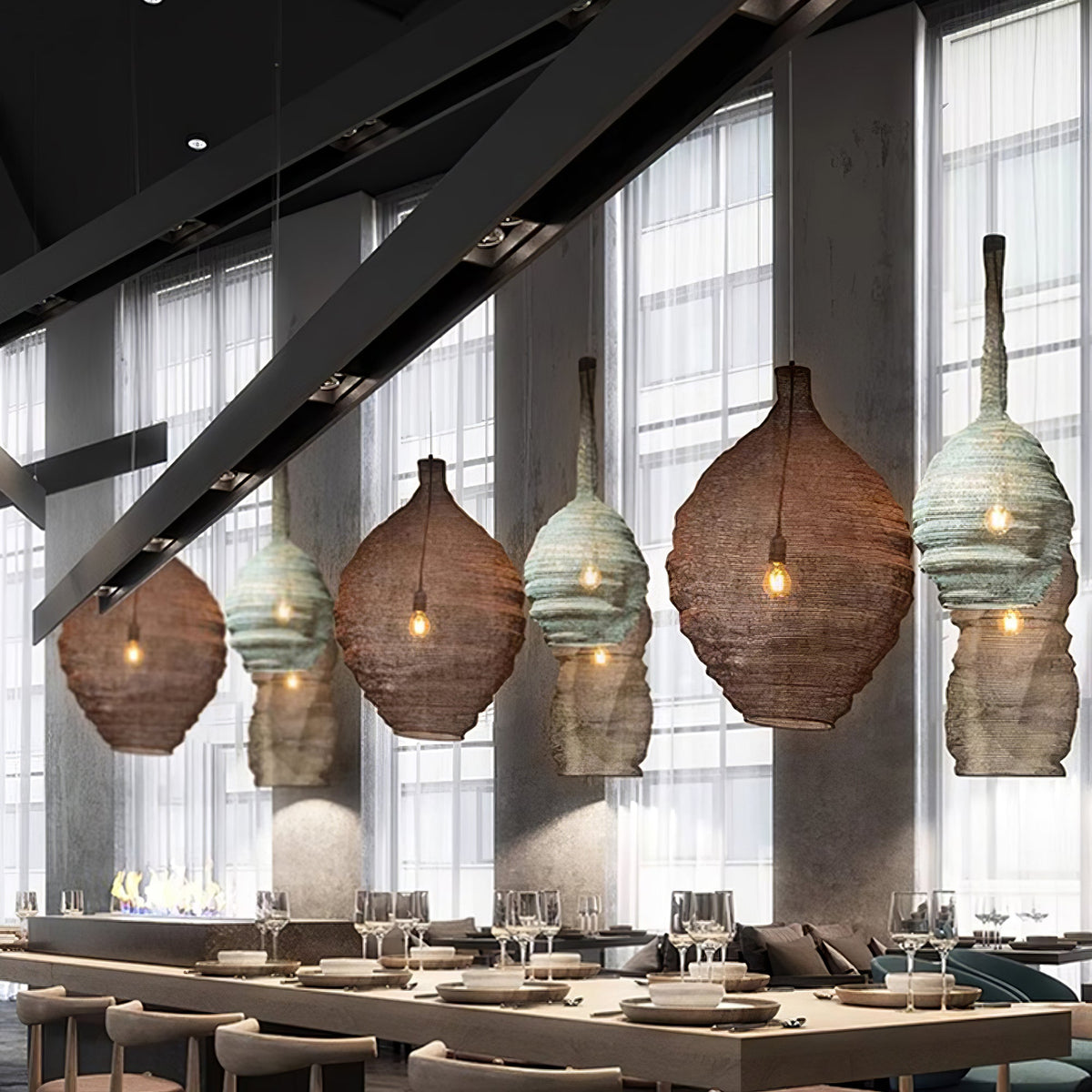 Lavenlyn Steel Pendant Light-Moonnatur