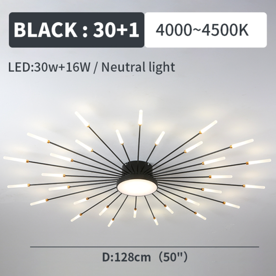 Wesley Modern Home Decoration Fireworks LED Ceiling Light - Neutralighting