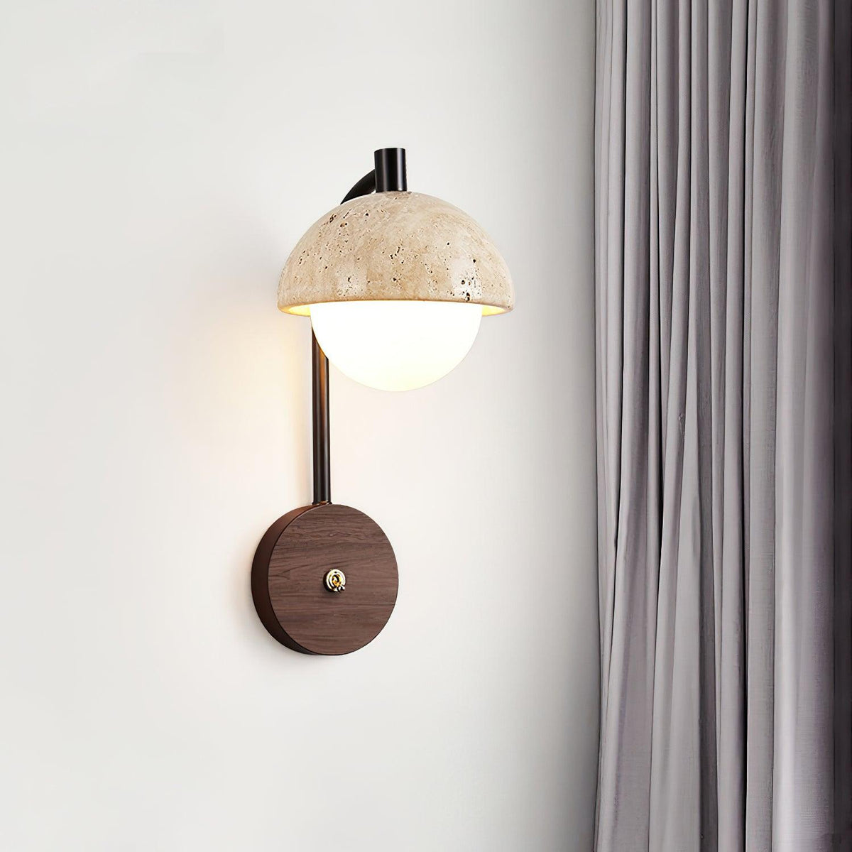 Jorrenfern Travertine Wall Light-Moonnatur