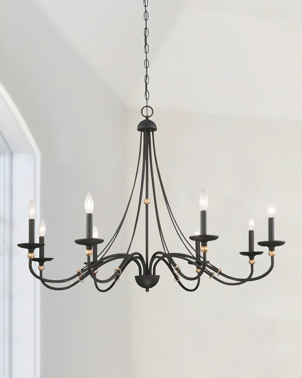 Veldenlyn Brass Chandelier-Moonnatur