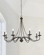 Veldenlyn Brass Chandelier-Moonnatur